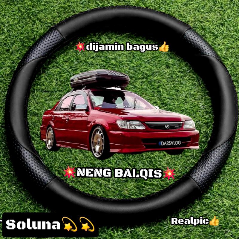 GLI37 Toyota Soluna Sarung Setir, Cover Stir Mobil Suzuki Baleno, Starlet, Great Corolla, Dll Size (