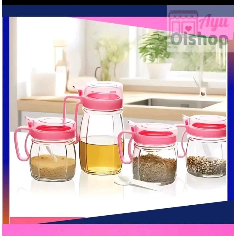1IN4 Kitchen Supplies Series / Tempat Bumbu Minyak 4 PCS