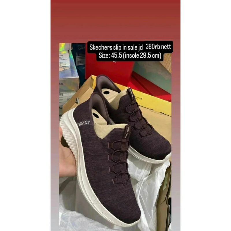 Sepatu Skechers Maroon Originall Mall Sale