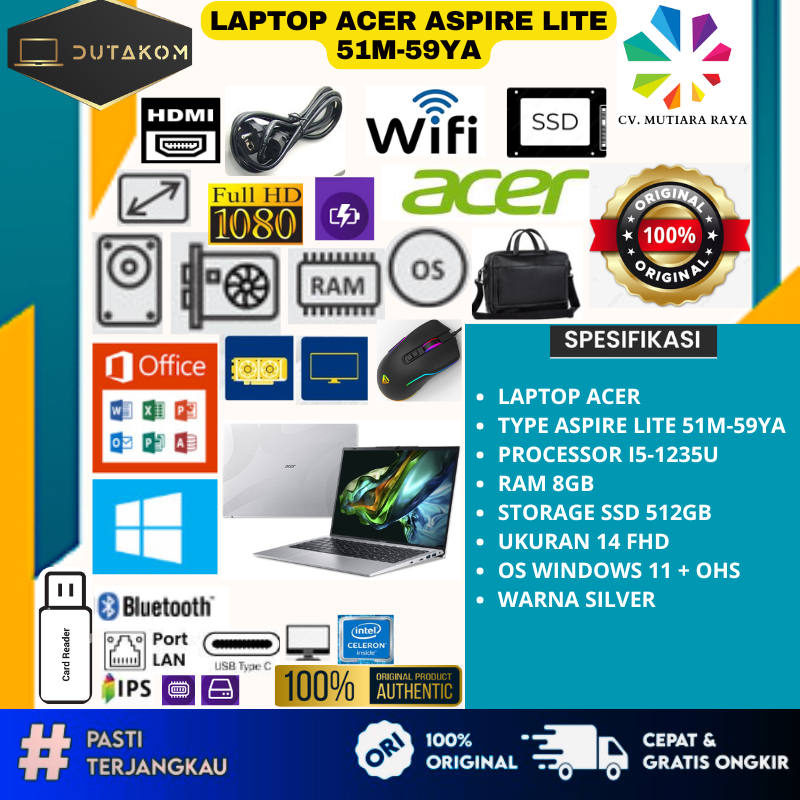 LAPTOP ACER ASPIRE LITE 51M-59YA
