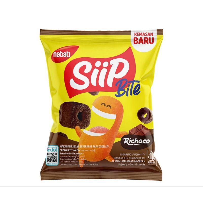 

Nabati Siip Bite Snack Rasa Jagung Bakar / Cokelat 57gr