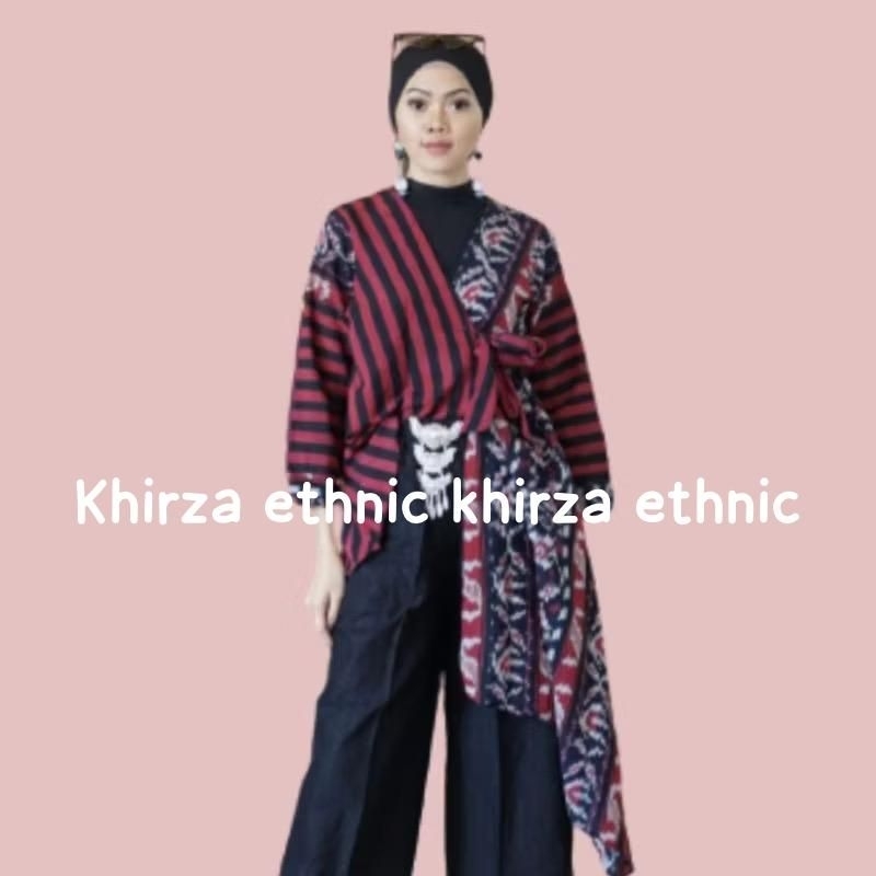 [ READY ] Outer tenun - Outer etnik - Outer wanita - baju tenun - baju kantor - baju etnik