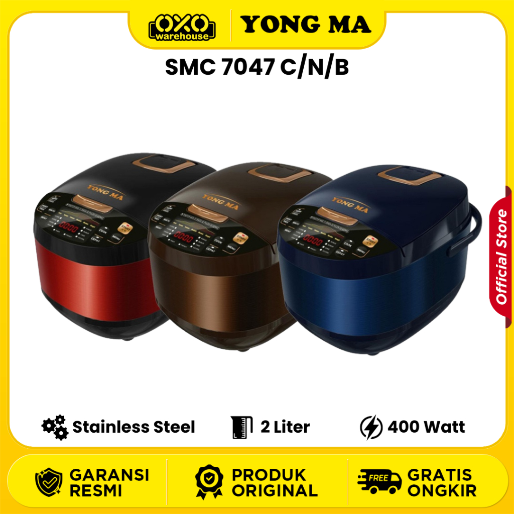 YONG MA Rice Cooker Digital SMC-7047 C/N/B Magicom Penanak Nasi 2 L Garansi Resmi