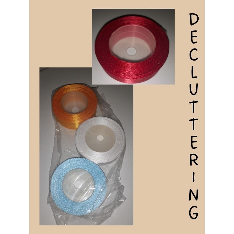 

Pita Satin 1 inch - Merah Kuning Biru Putih - Kerajinan Kado Hampers