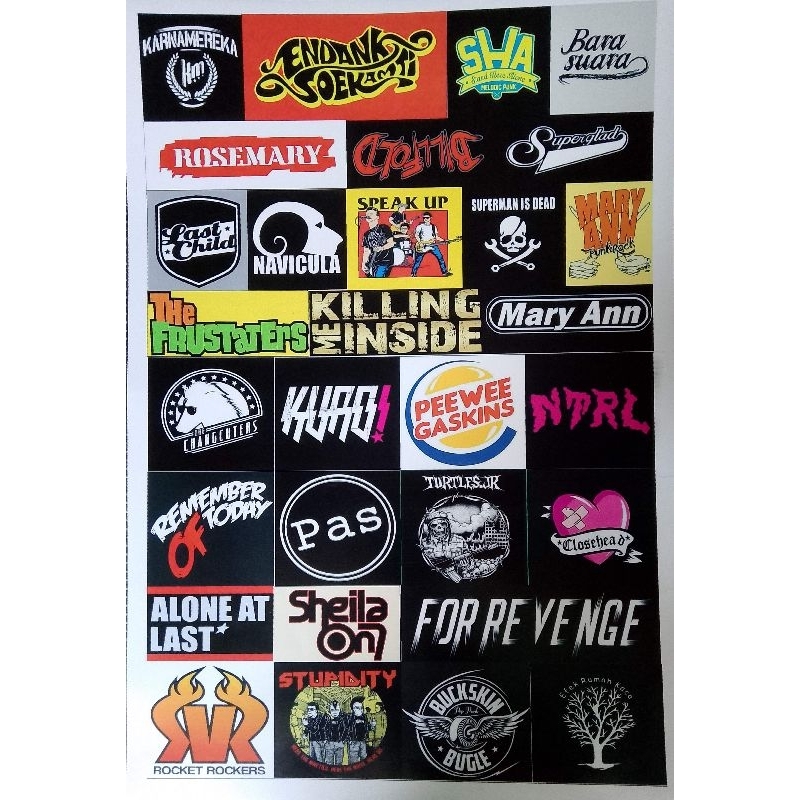 

Sticker Band/musik Poppunk/Punkrock/postHc/Rock Isi 30 ANTI AIR!!!!