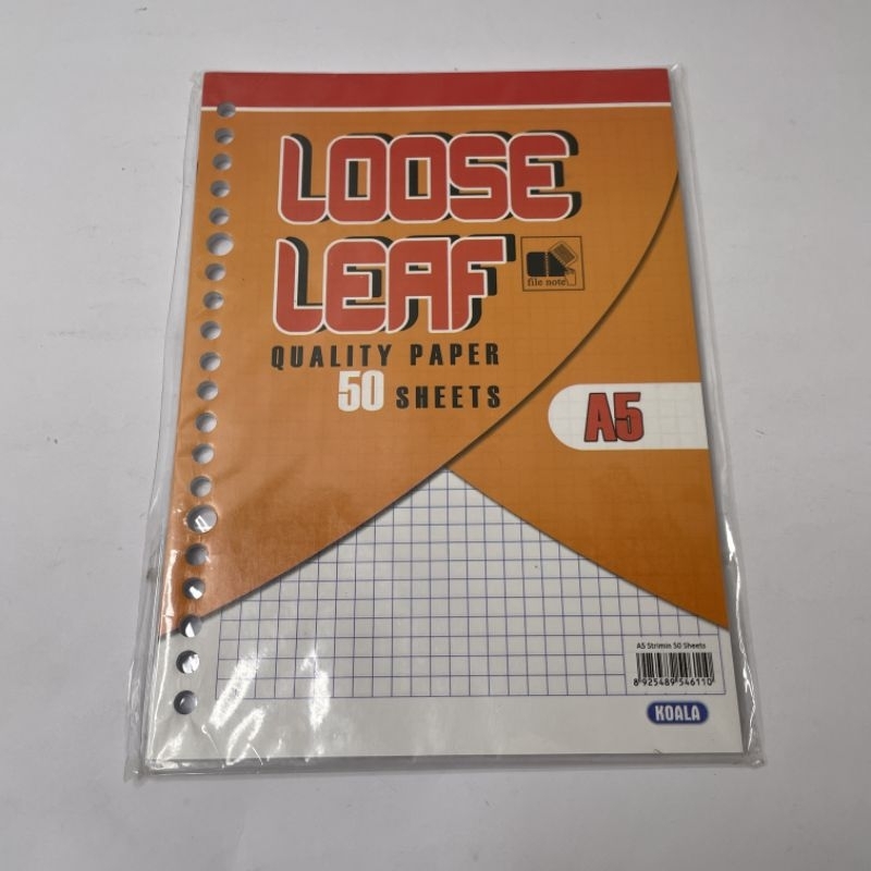 

isi binder A5 koala 50 lembar loose leaf garis kotak strimin