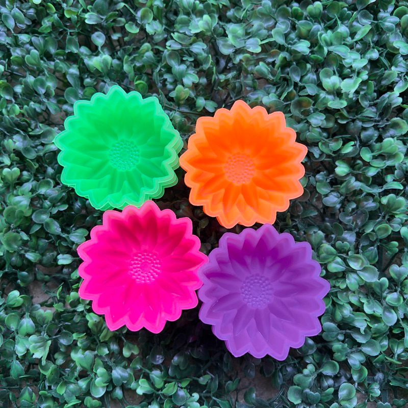 CETAKAN KUE PUTU AYU, lotus, jelly-agaragar, kue kukus bentuk bunga matahari isi 12pcs