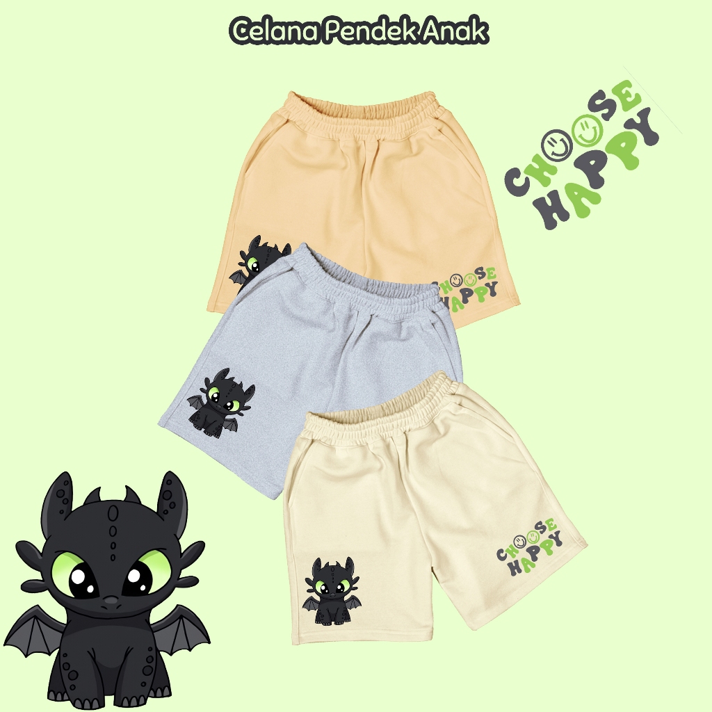 Celana Pendek Anak 1-6 Tahun Laki - laki Celana Harian Choose Happy Ulakids