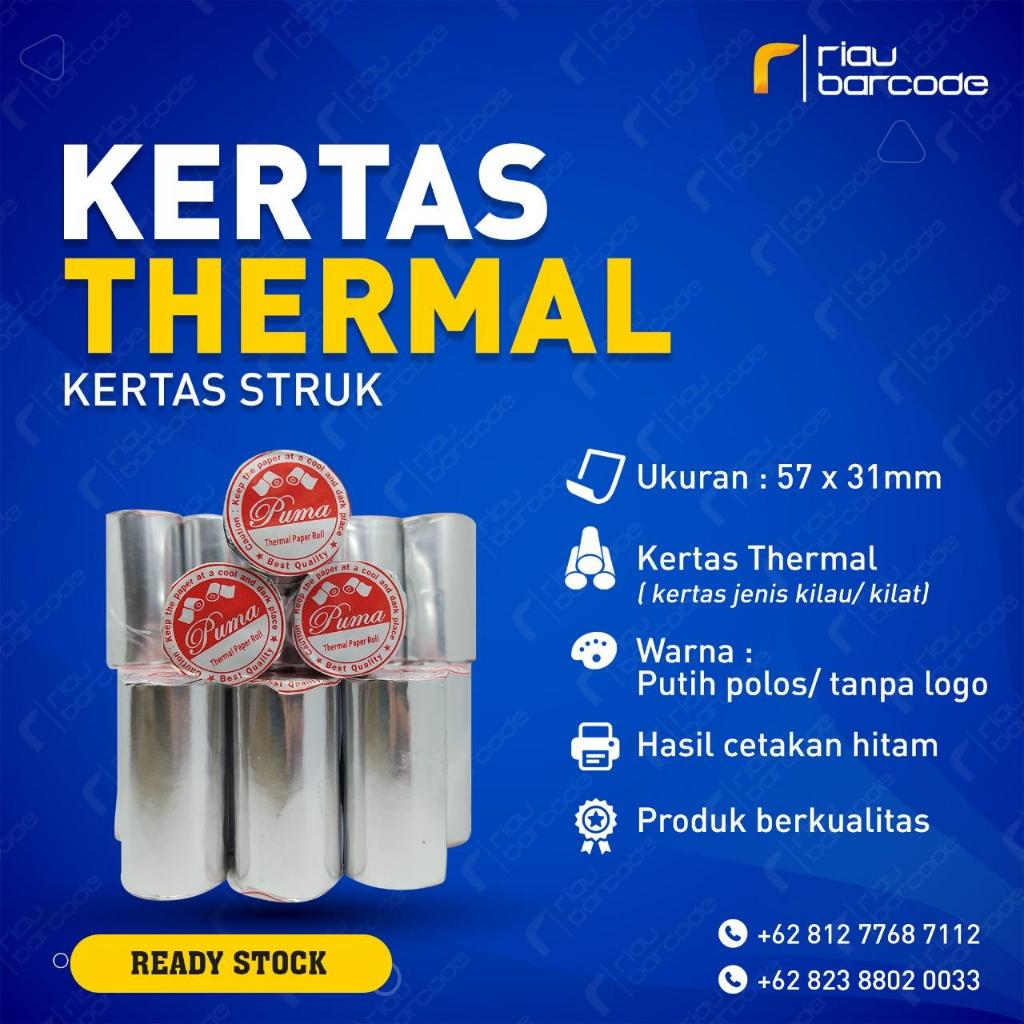 

Kertas struk thermal 57X31 Coreless BRILINK EDC thermal kasir antrian atm cafe resto supermarket