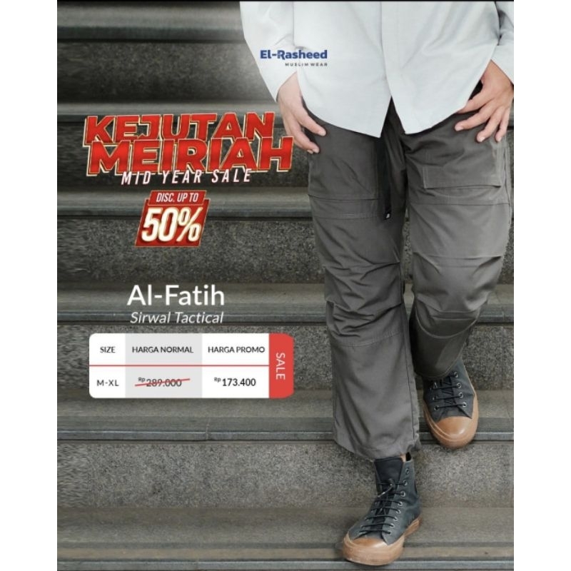 FSH SIRWAL TACTICAL AL FATIH PANTS Yasmeera celana panjang laki-laki ori