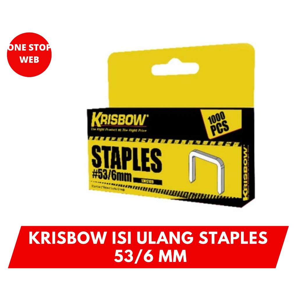 

Krisbow Isi Ulang Staples 53/6 mm Isi 1000Pcs LRSGS6