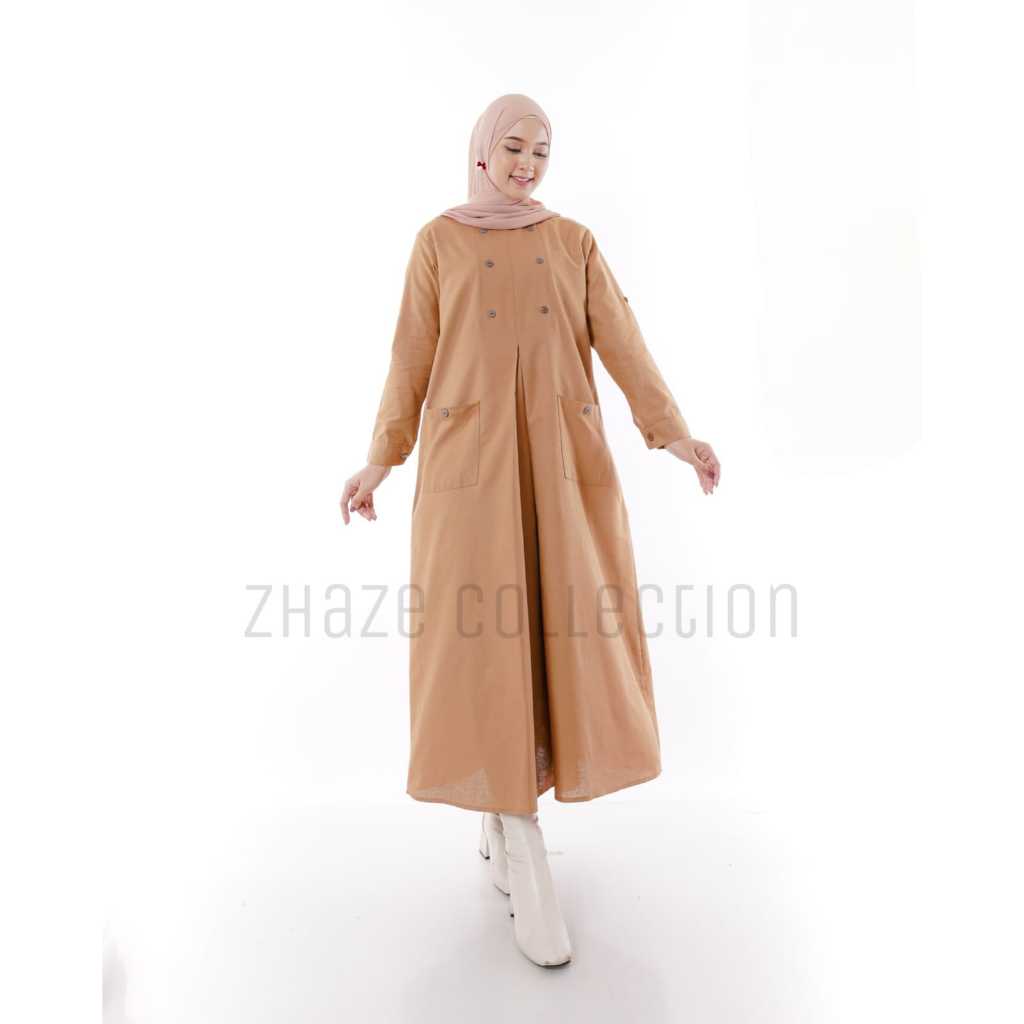 GAMIS MIDI POLOS SHILA ORIGINAL  LINEN PREMIUM