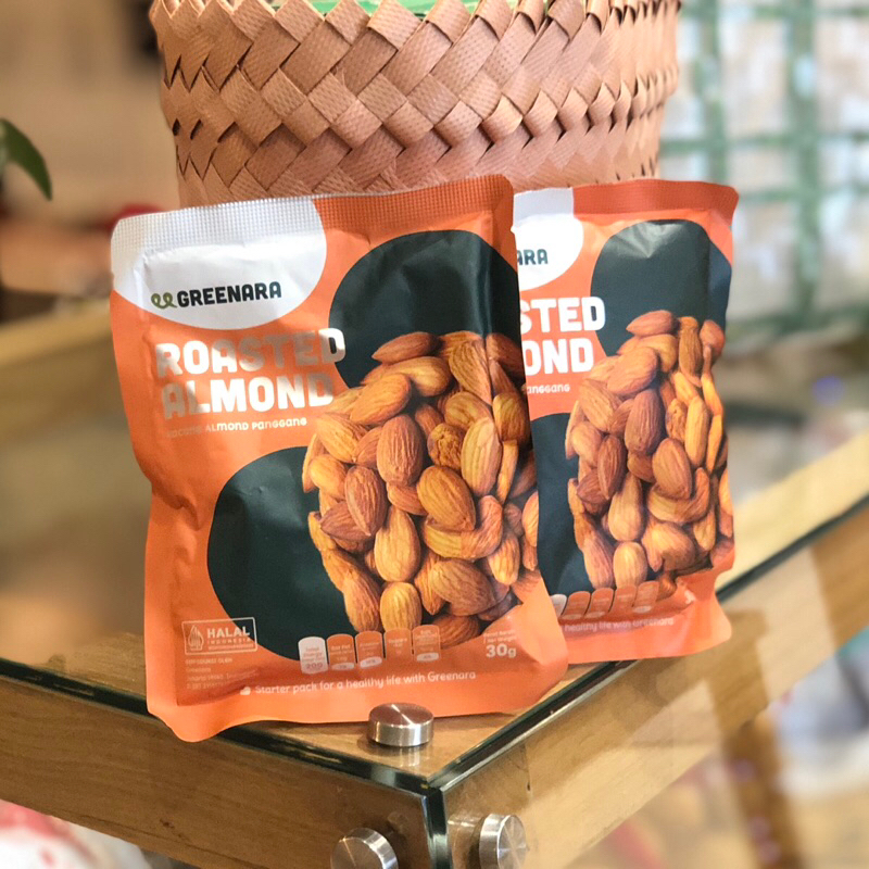 

Greenara One Serving Roasted Almond 30g / Kacang Almond Panggang