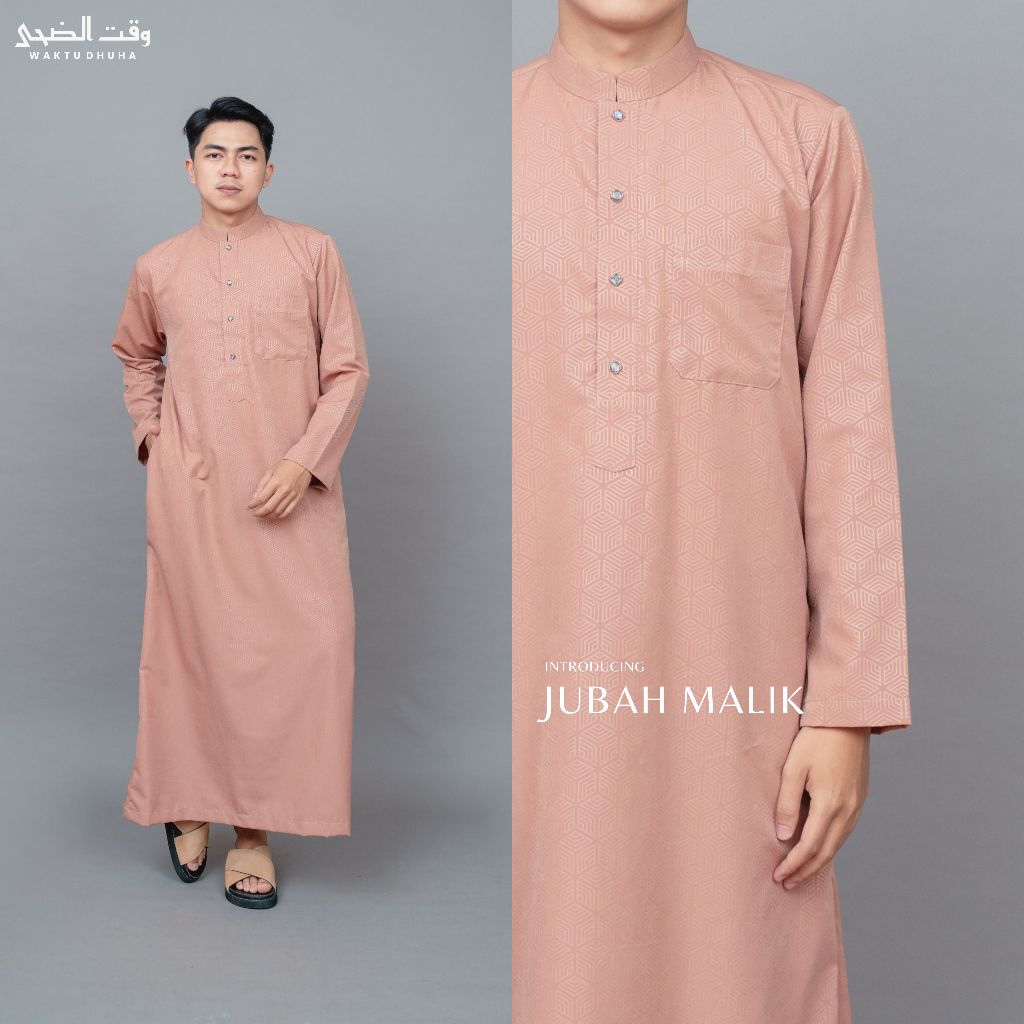 best sale waktu dhuha - gamis slimfit dewasa cowok lengan panjang jubah malik