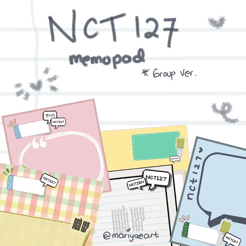 

NCT 127 memo sheet notepad memopad memo sheet paper notebook buku catatan agenda by mariyaeart