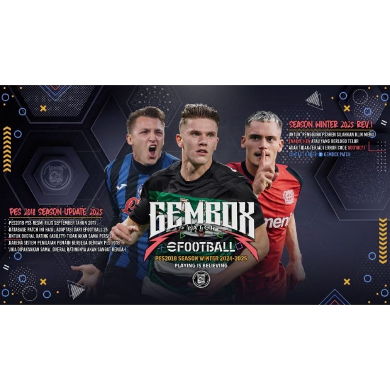 PES 2025 GEMBOX PATCH PS3 CFW/HEN