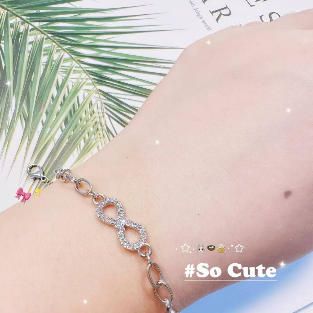 Gelang Love Gelang Titanium Gelang Berlian Anti Karat Anti Luntur