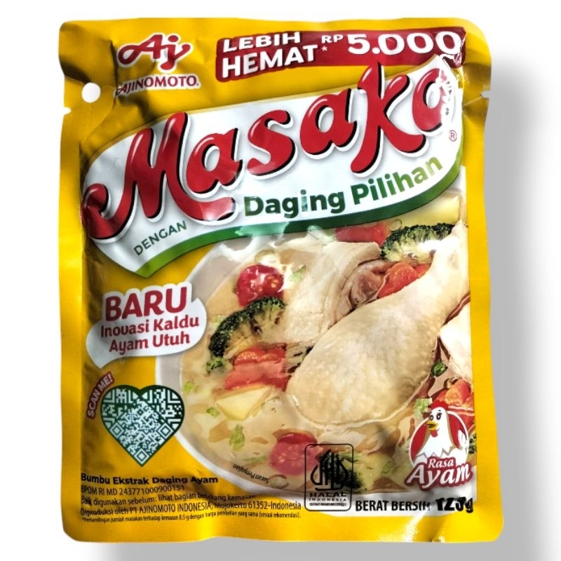 

Masako Ayam isi 3 ukuran 123grm