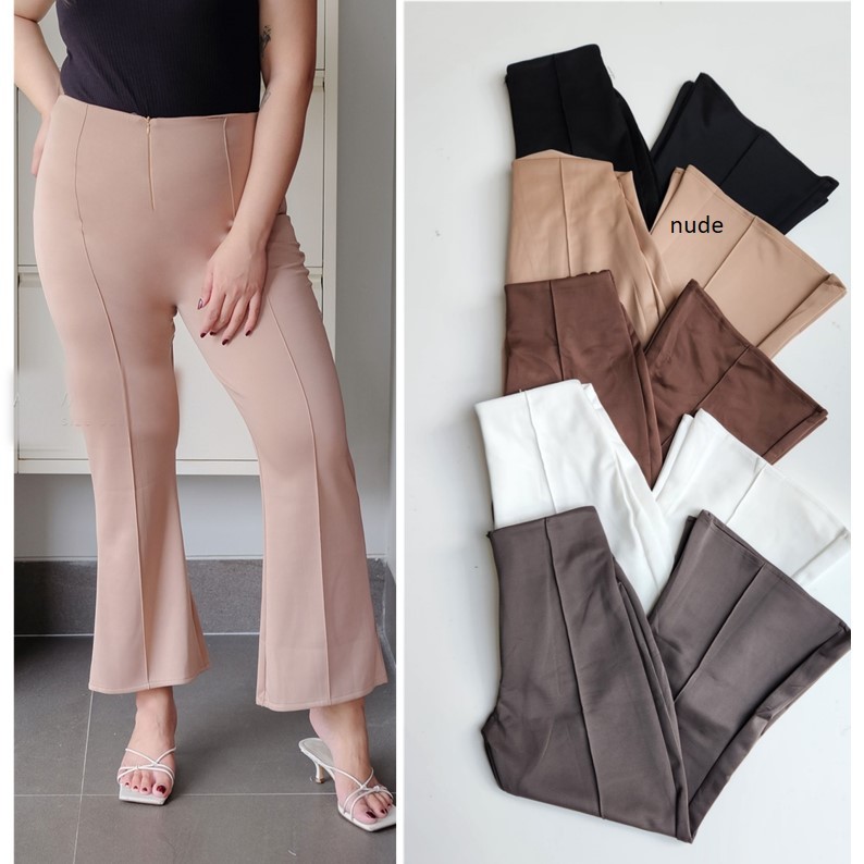 Bootcut Nude Pants wanita