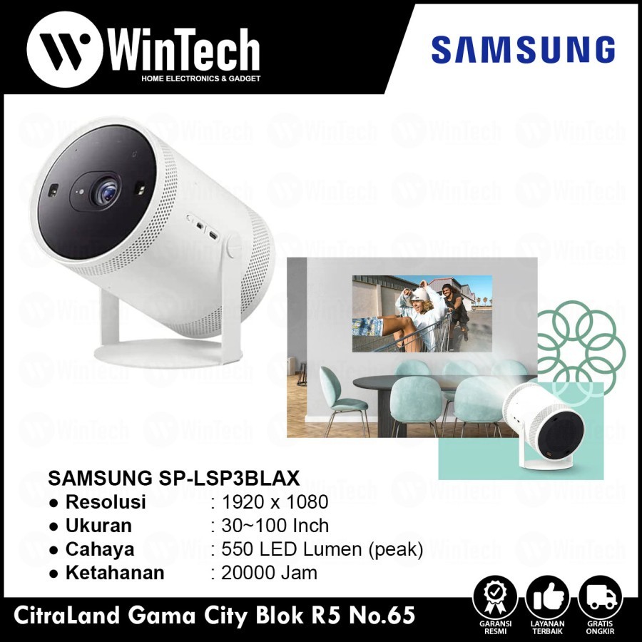 Proyektor Samsung Freestyle SP-LSP3BLAXXD TV Smart Proyektor