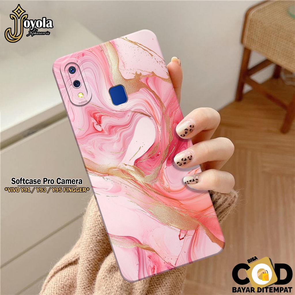 Case VIVO Y91/Y93/Y95 FINGER Fashion Casing Abstrak Softcase Pro Camera - Case Pelindung Kamera - Bu