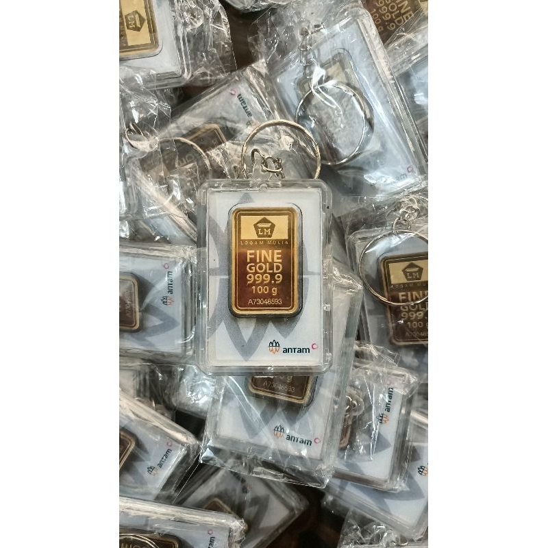 Gantungan Kunci Emas Antam 100gr