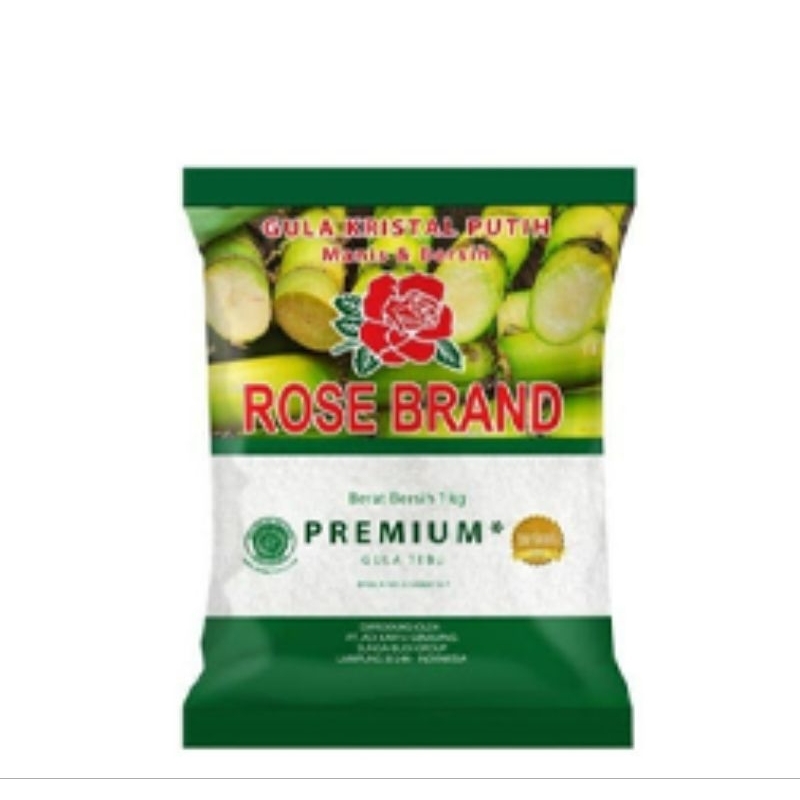 

Rose Brand Gula Kristal Putih Tebu Premium 1kg