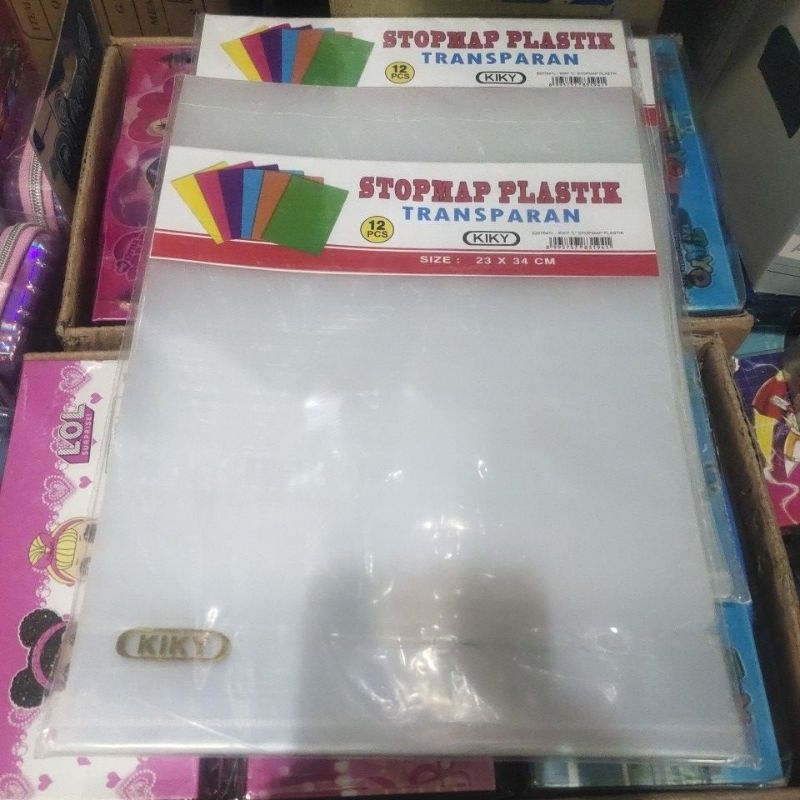 

stopmap plastik transparan L bening / pack
