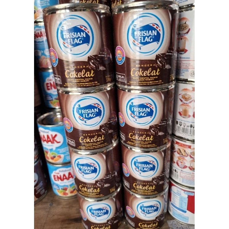 

susu kental manis frisian flag coklat 370g/susu bendera coklat