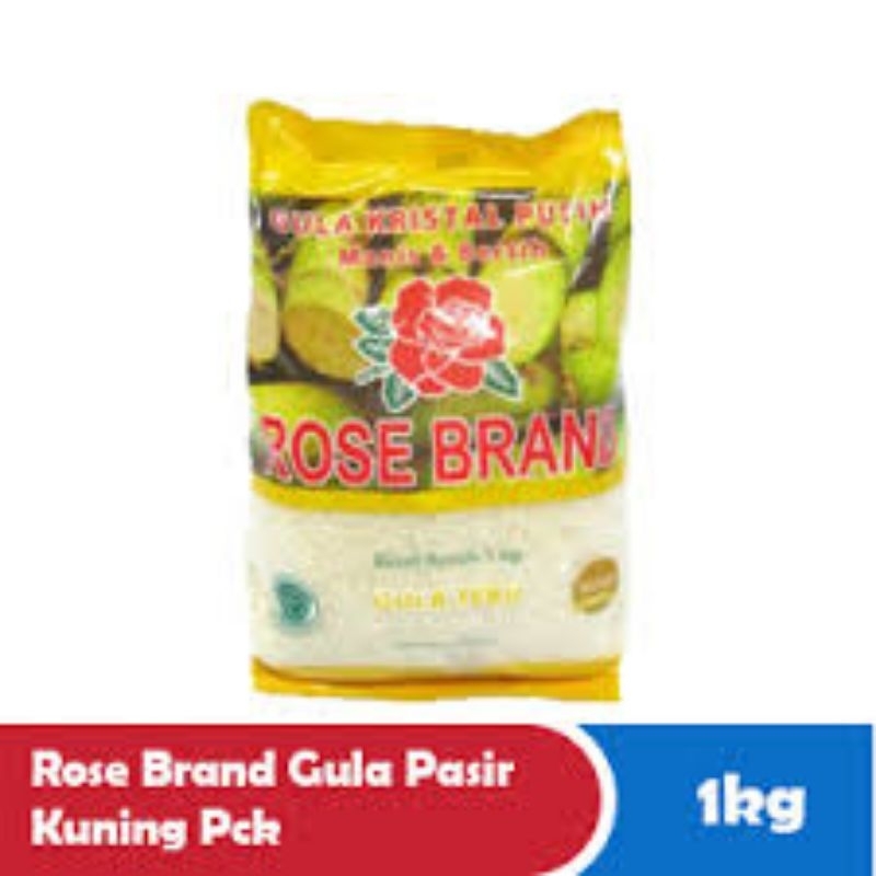 

Gula pasir kuning Rose brand/ 1kg