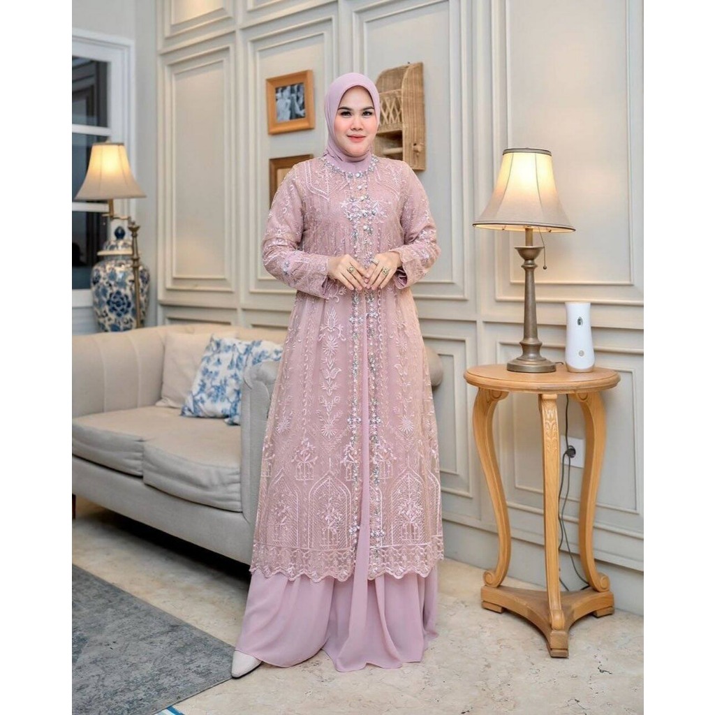 salsabila_cloting MAXI SAFIRA ( M L XL XXL )GAMIS PESTA BRUKAT MEWAH GAMIS KONDANGAN GAMIS SERAGAM
