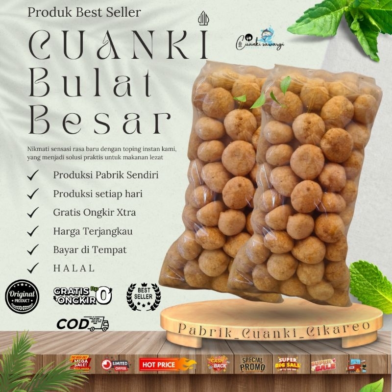 

Cuanki Bulat Besar | SOHU isi 100pcs Terenak untuk toping seblak,boci,mie,bakso dll