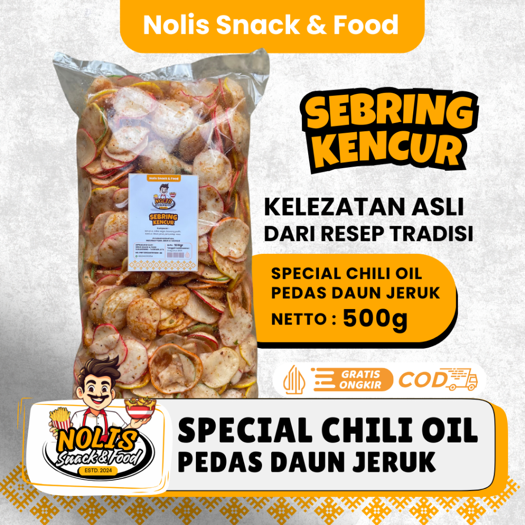 

500gr - Seblak Kering Cikruh Special Pedas Chili Oil / Sebring /Seblak Kencur / Seblak Cikur