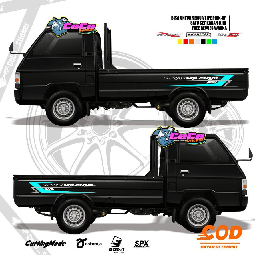 Stiker Cutting Mobil Pickup Futura Stiker Jet Pickup Futura Suzuki Sport Stiker Variasi Mobil Pickup
