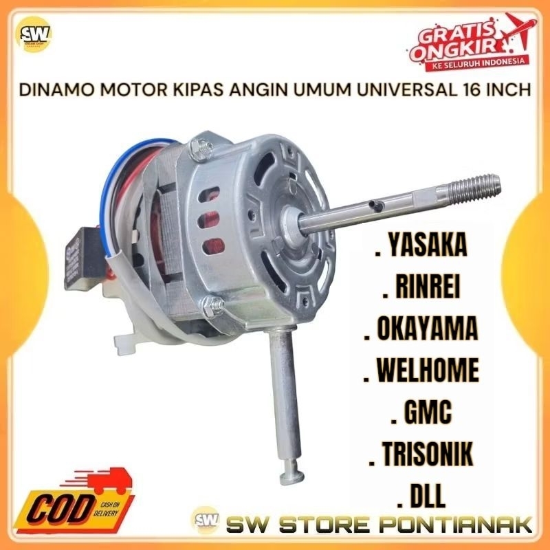 DINAMO MOTOR KIPAS ANGIN 16 INCH MIYAKO COSMOS YASAKA UNIVERSAL / MESIN DINAMO KIPAS ANGIN TEMBAGA M