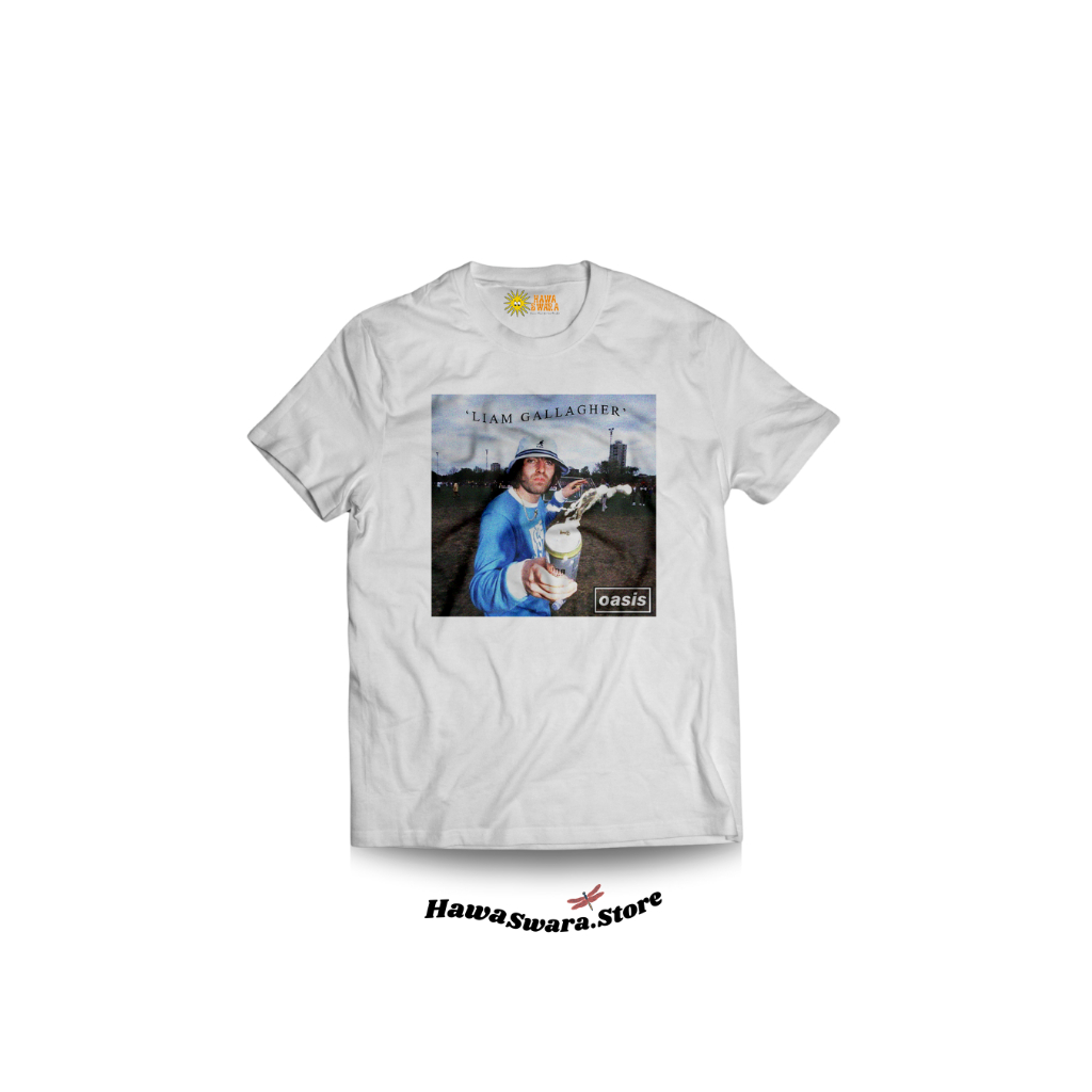 Tshirt musik Liam Gallagher Oasis Hawaswara Baju musik band Liam Gallagher Oasis