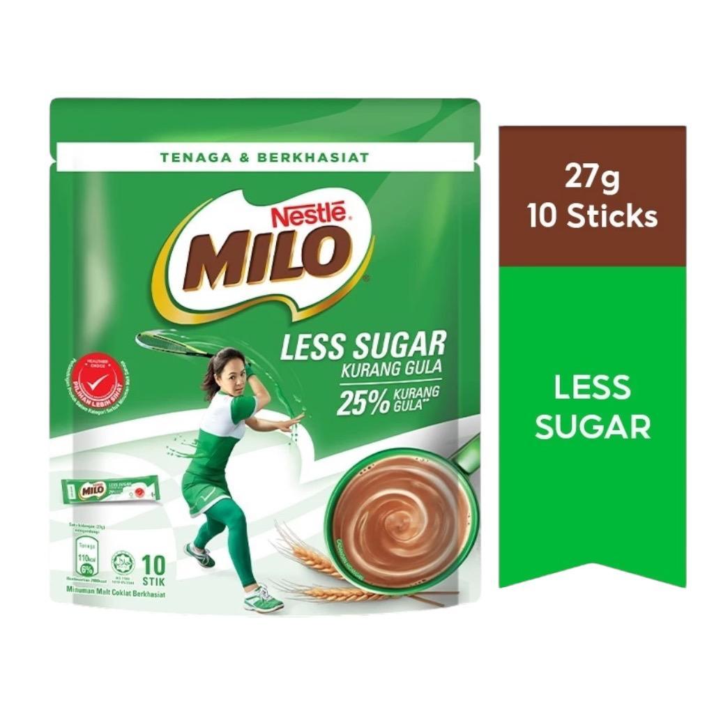 

Milo Less Sugar Sachet / Milo Bubuk Malt Coklat Kurang Gula / Minuman Coklat Milo Low Sugar