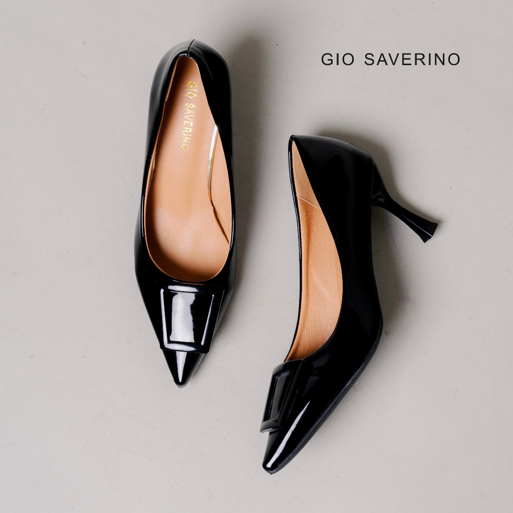Gio Saverino Sepatu High Heels Pump Shoes Elegant Hak 8cm Gwen Korea