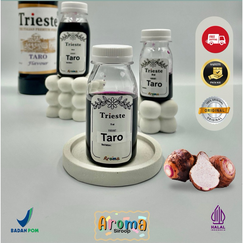 

Trieste Syrup - REPACK sirup Trieste Taro (100ml-75ml-30ml) Aslii 100% ORIGINAL