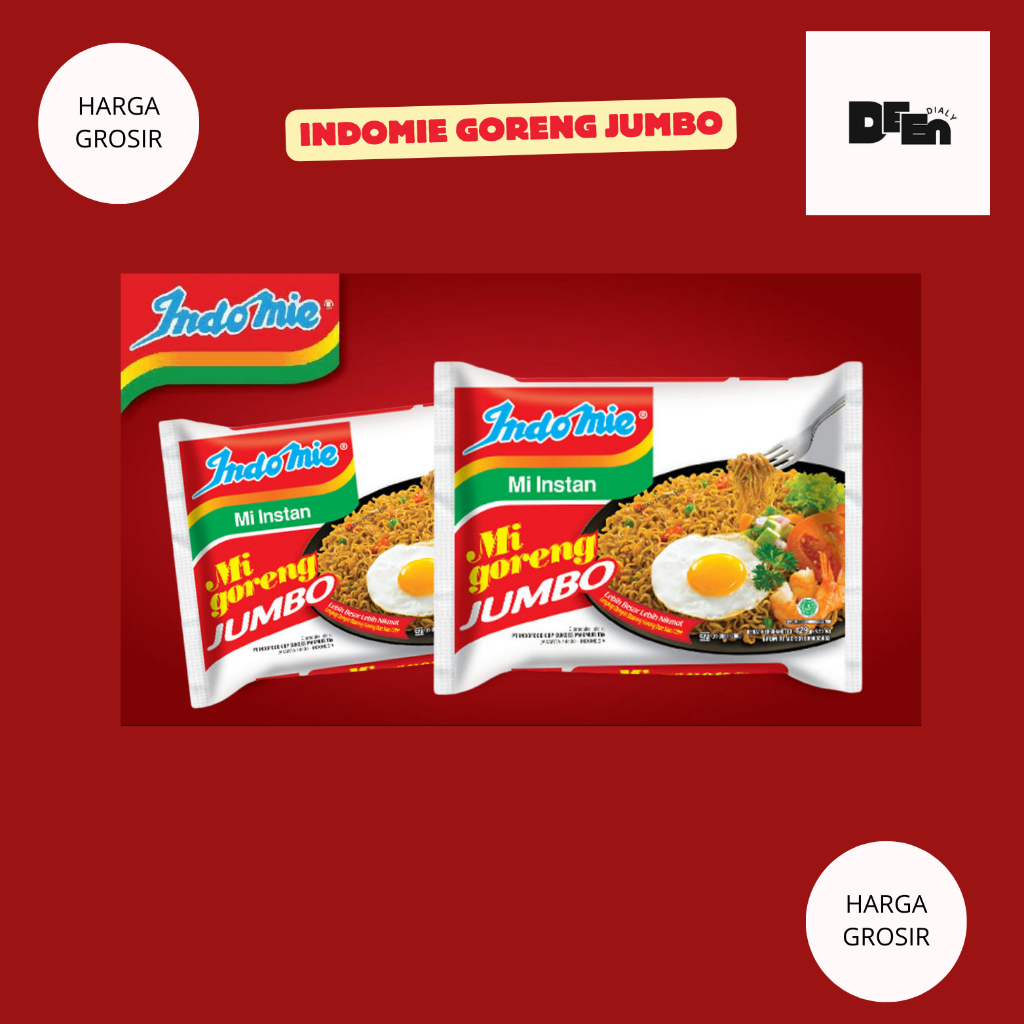

Indomie Mie instan Goreng Jumbo 125 gram