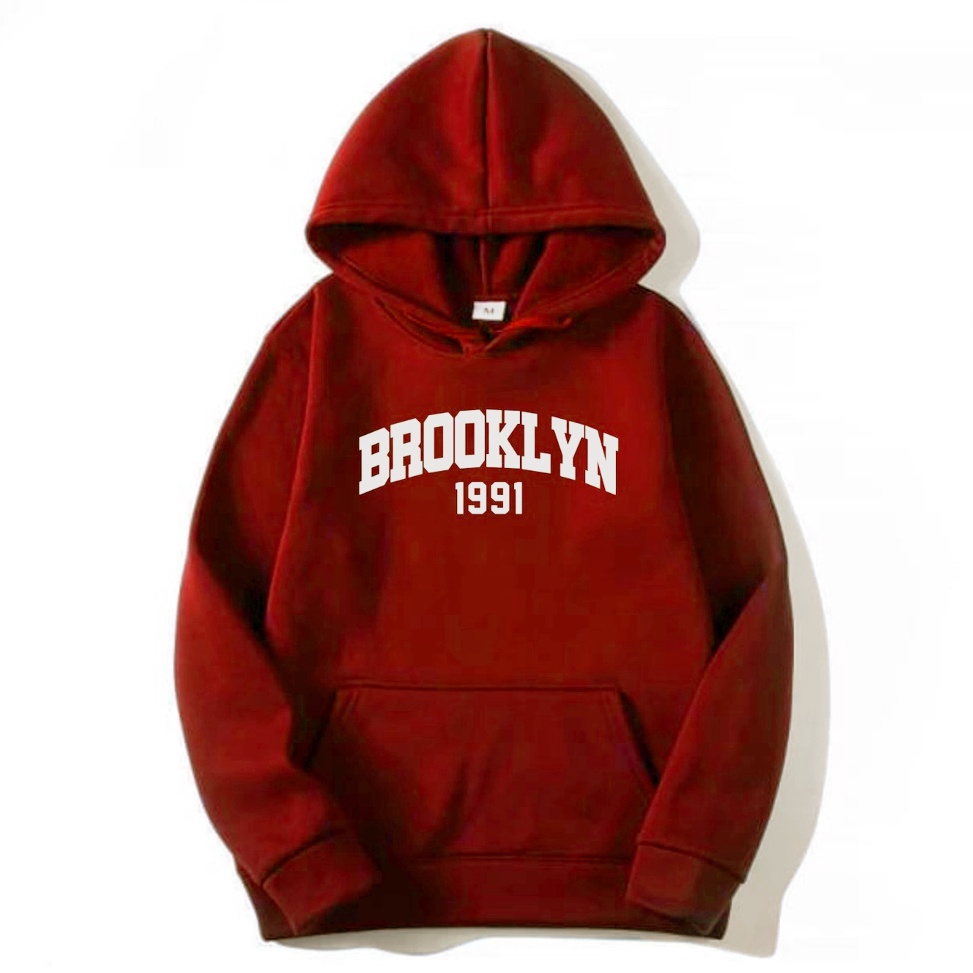 Diminati Jumper Hoodie BROOKLYN 1991  BROOKLYN 1991 Sweater Hoodie  Pria  Wanita
