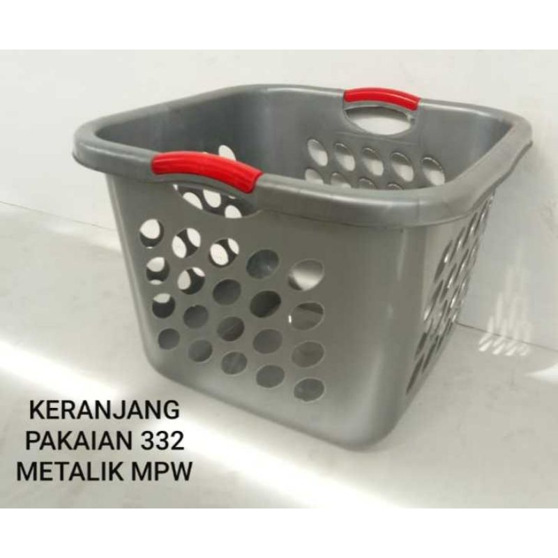 Keranjang Pakaian 332 Metalik MPW | Keranjang Baju Serbaguna | Keranjang Plastik