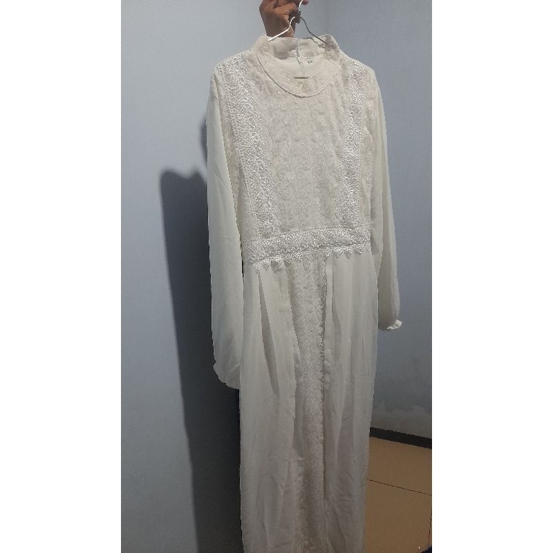 Gamis Putih Ceruty babydoll