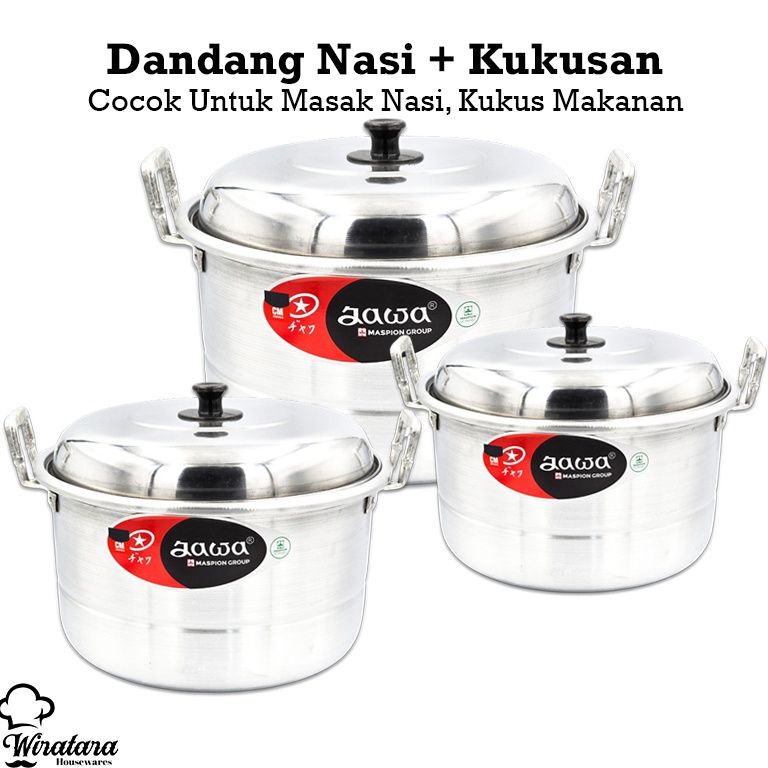 55MENARIK Maspion Dandang Nasi  Kukus Kualitas Premium  Panci Kukusan Aluminium  Steamer Pengukus