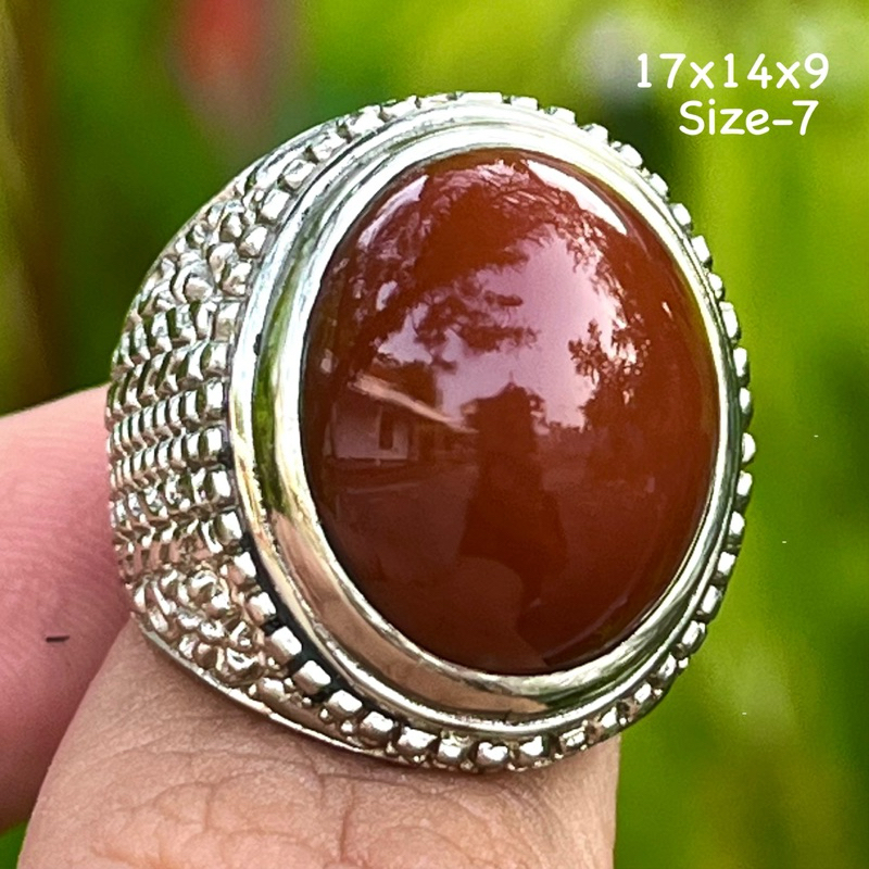 Cincin Batu Akik Natural Yaman Hati Ayam (Asli Alam)