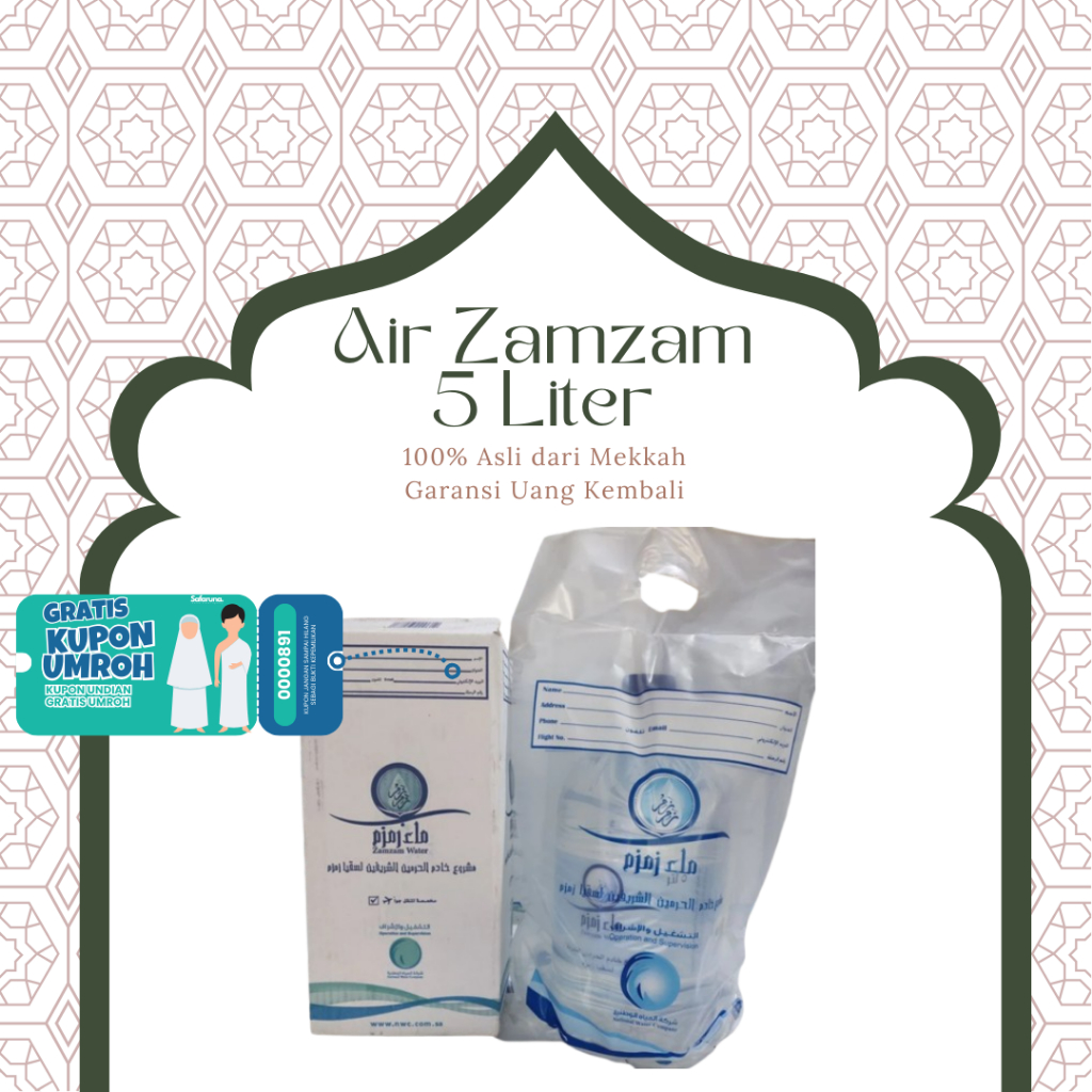 

Air Zam Zam 5 Liter 100% Asli non barcode dan barcode pesawat