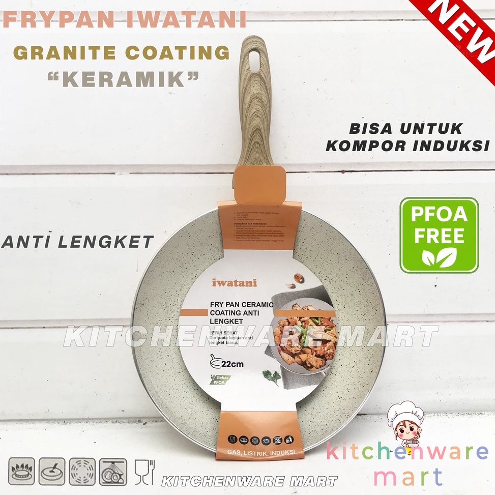 55 Hot Sale Frypan Granite Iwatani Keramik Fry pan marble Stone Pfoa Free