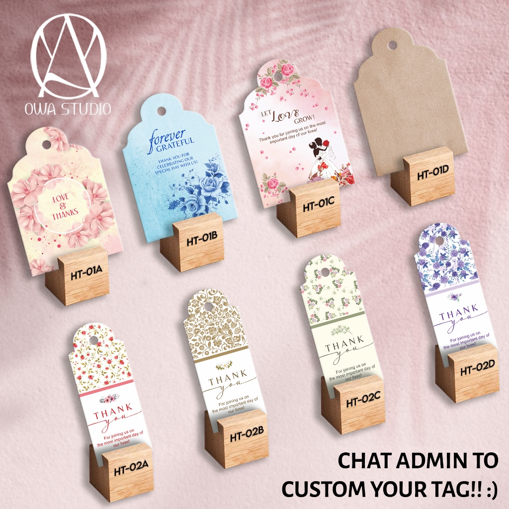 

[READY STOCK] HANG TAG SOUVENIR PERNIKAHAN (harga per-pack)