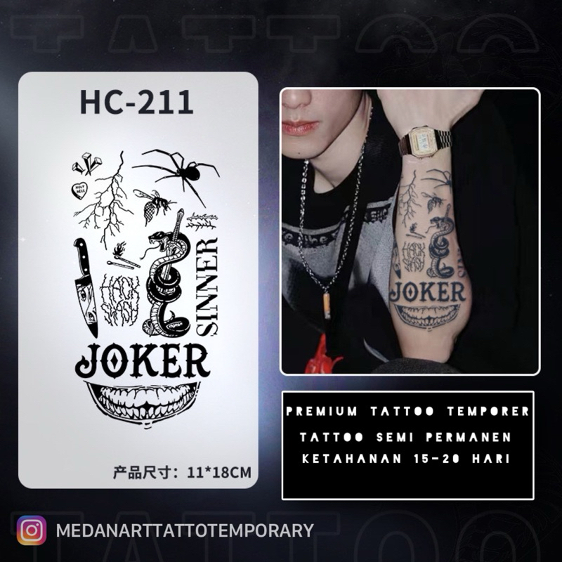 MEDAN Tatto temporer semi permanen Motif Oldschool Tahan 15 hari