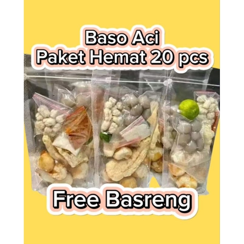 

Baso Aci Paket Hemat 20 pcs free basreng